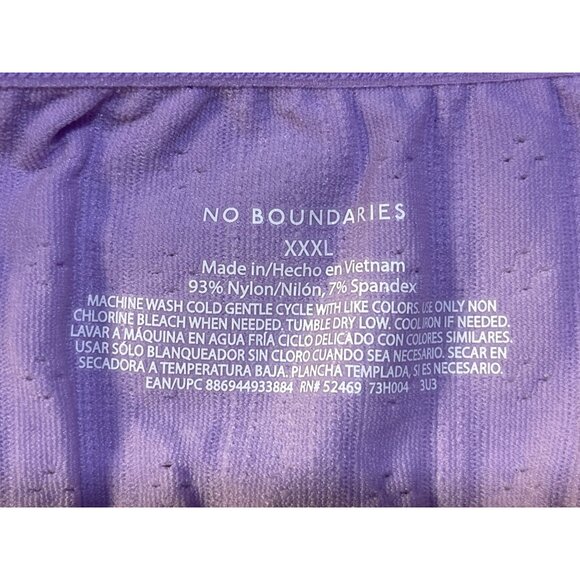 No Boundaries XXXL Seamless Plunge Bralette Lavender Touch Removable Padding - Picture 9 of 9
